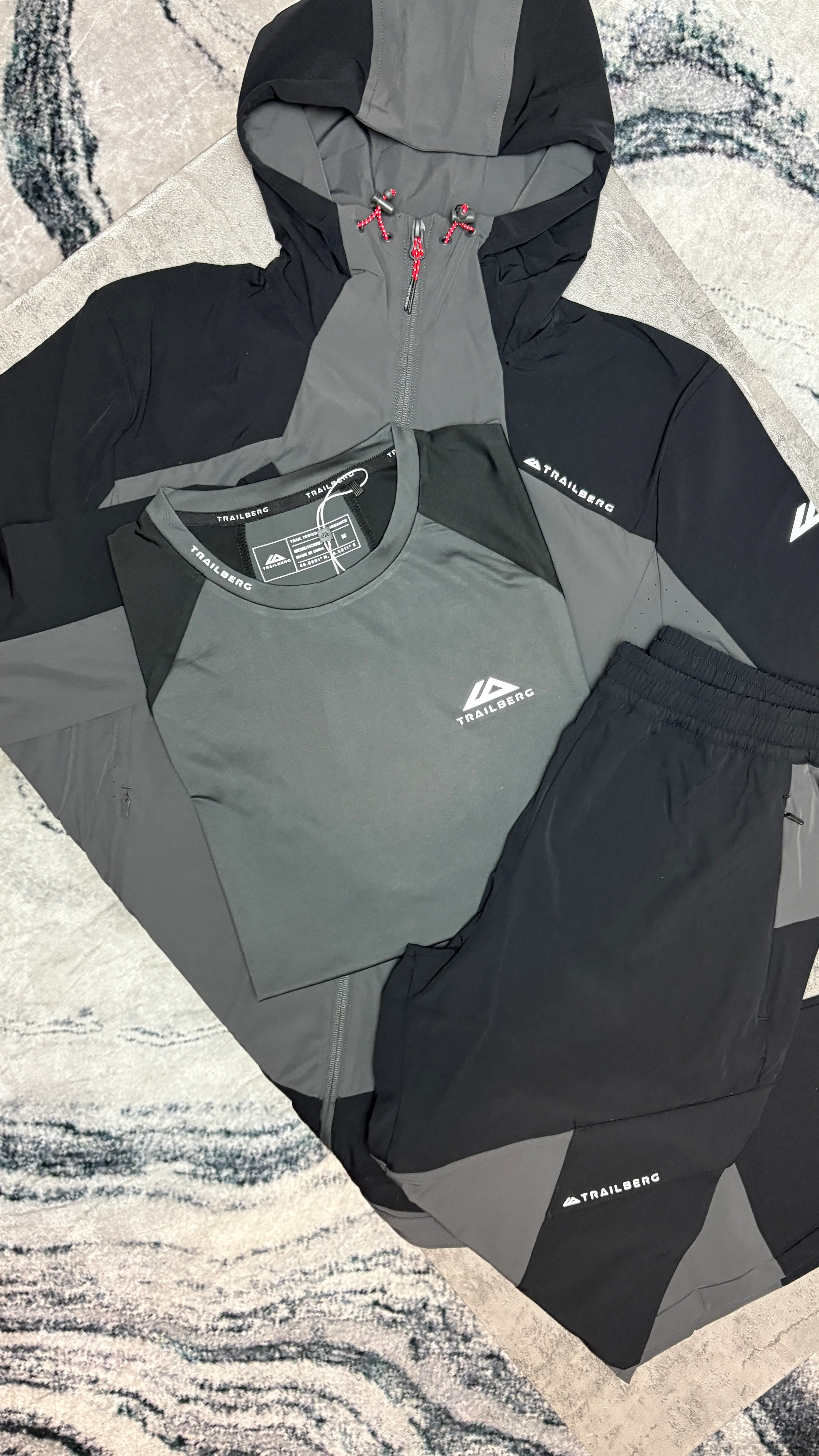 TRAILBERG APERTURE TRISET TRACKSUIT - BLACK/GREY - Image 3